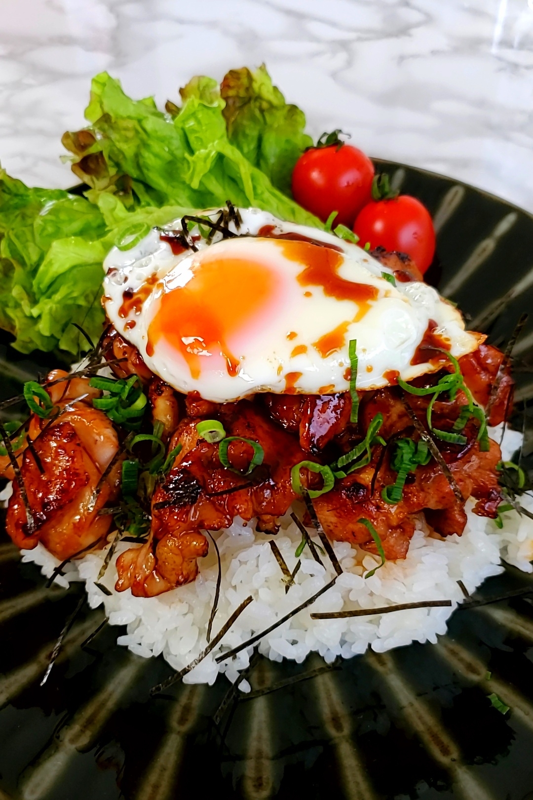 鶏かば玉子飯