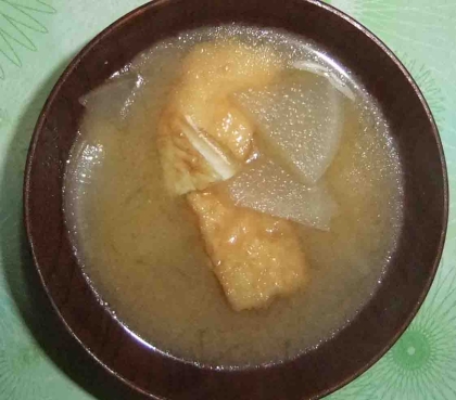 絹厚揚げ豆腐＆大根の味噌汁