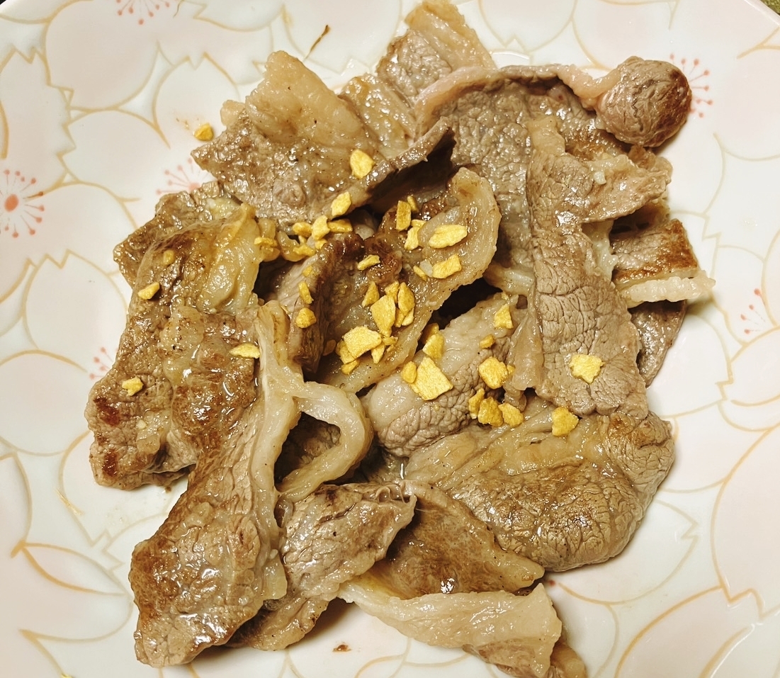 和牛バラ肉のWニンニク焼き