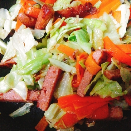 野菜とスパムの炒め物