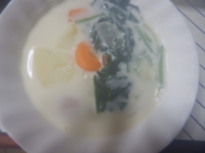 簡単スープ！「冬野菜のクリームシチュー」