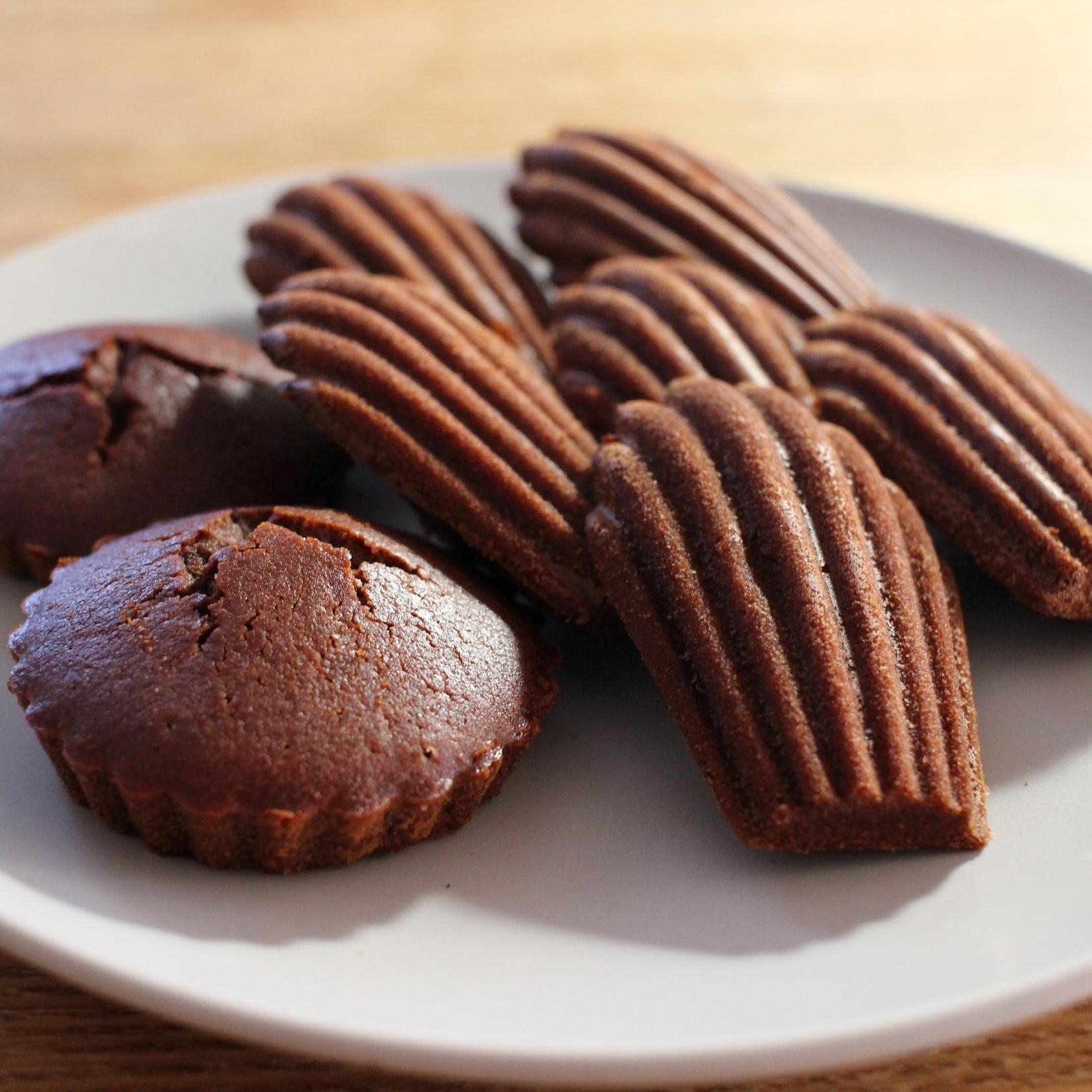 5で覚える/しっとり米粉のチョコマドレーヌ