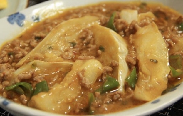 5. 全体が絡み合う。麻婆白なす