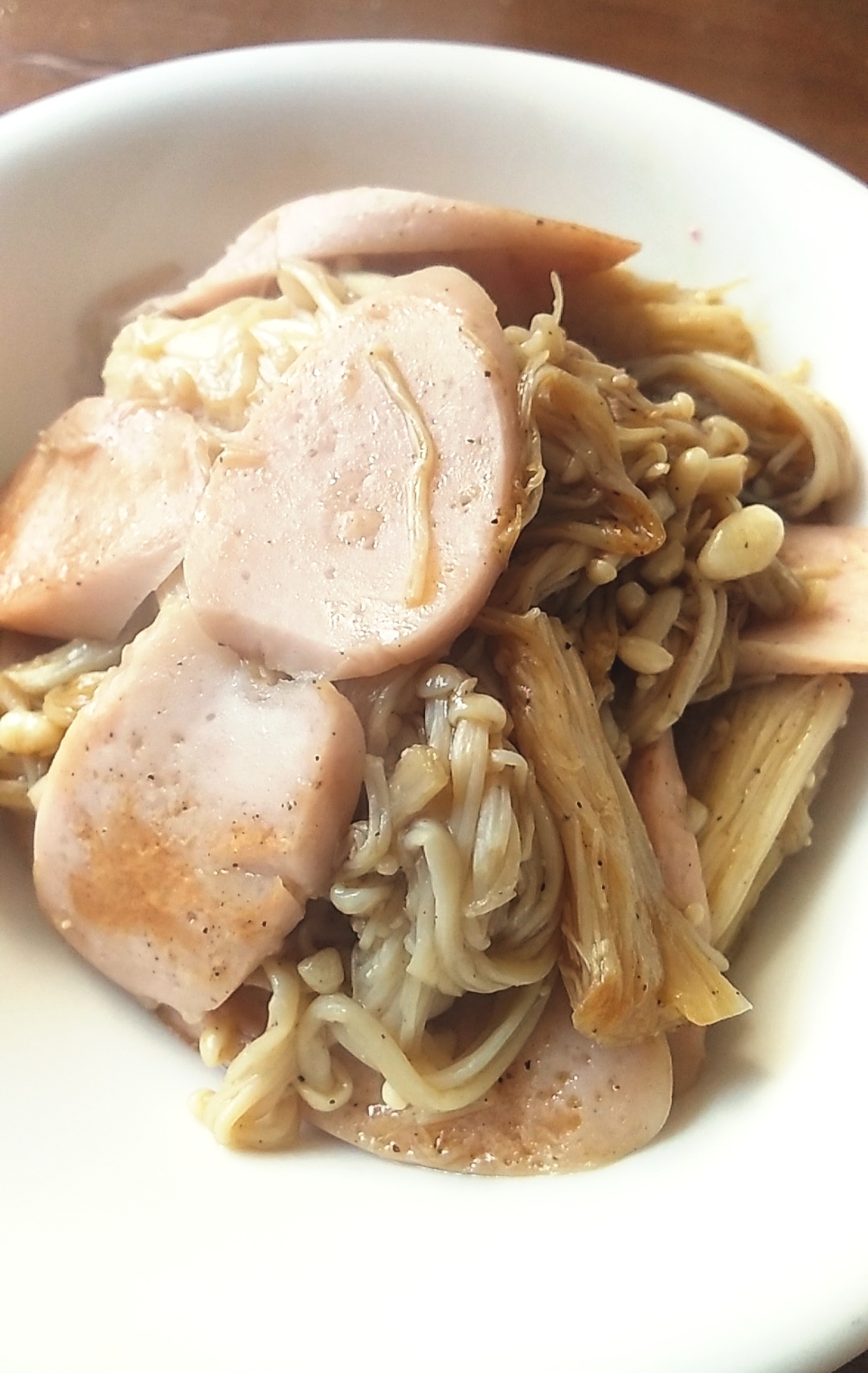 魚肉ソーセージとえのきのオイスターソース炒め
