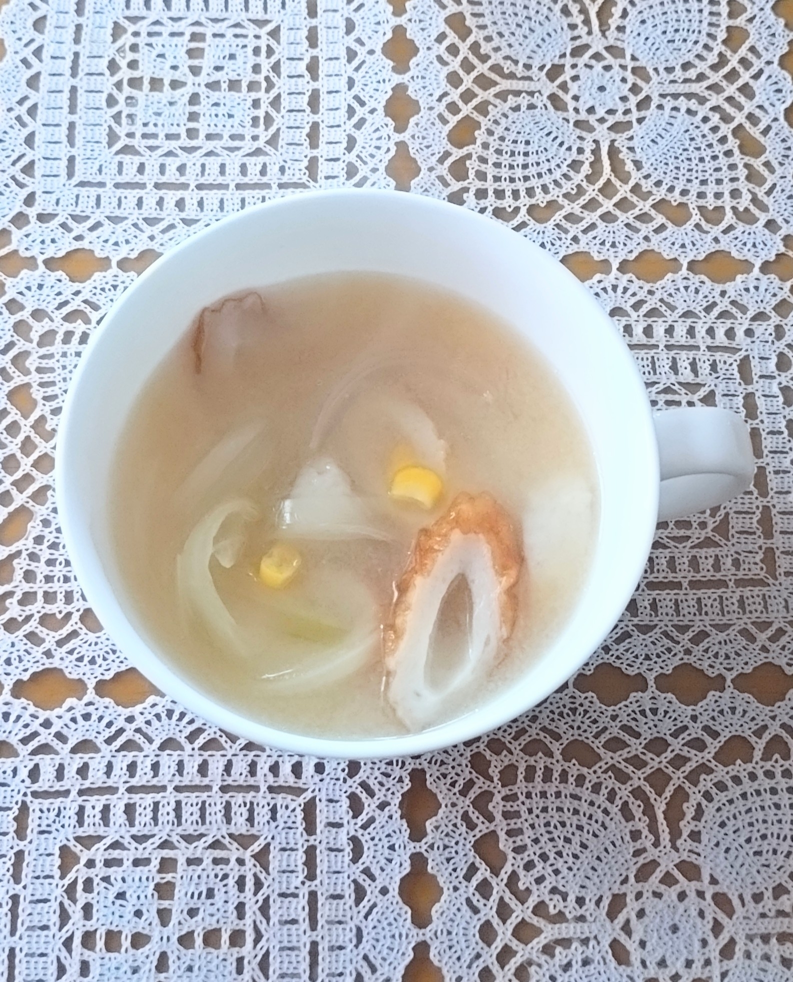 ちくわとコーンのお味噌汁☆