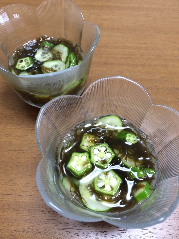 暑い日にピッタリ！きゅうりともずくの酢の物