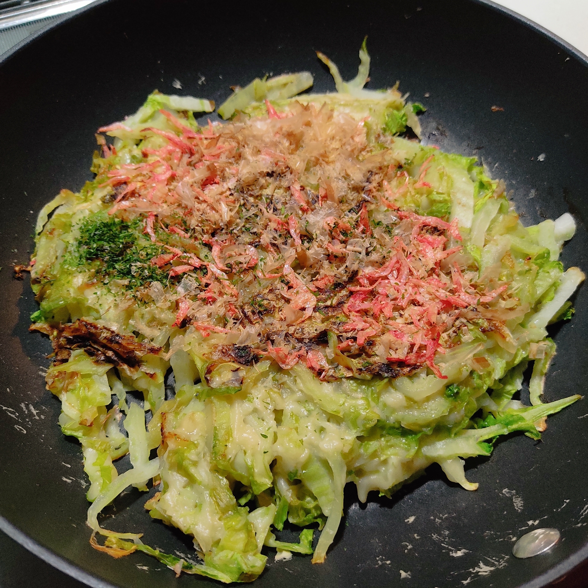 ヘルシー！白菜のお好み焼き風