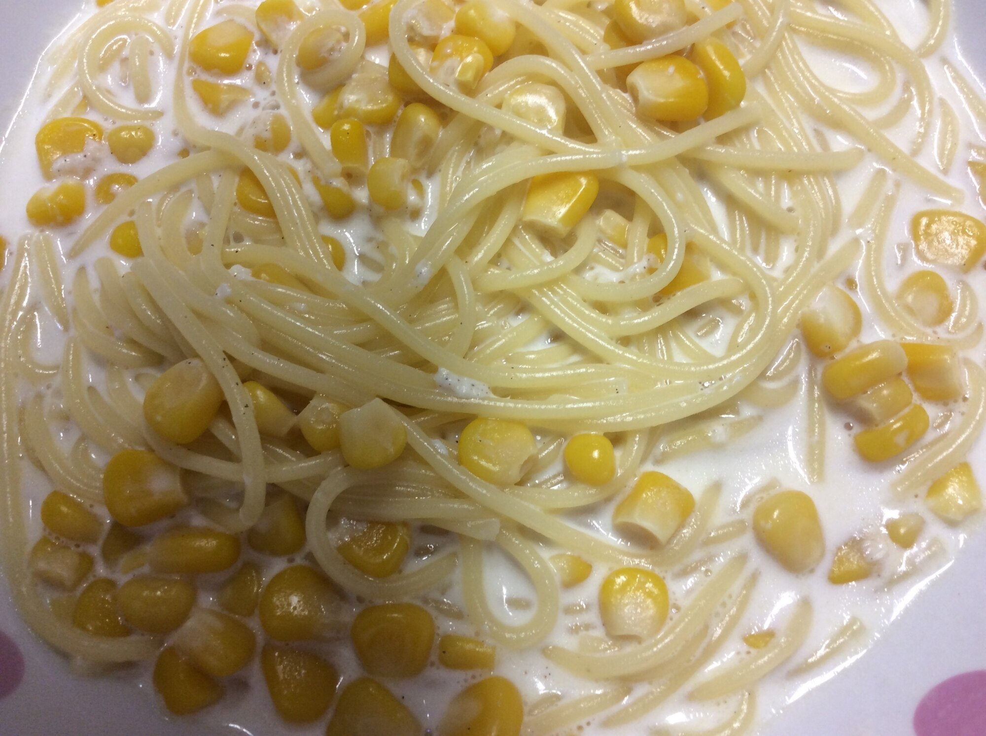 コーンとパスタの牛乳煮込み レシピ 作り方 By Akiakiaki32 楽天レシピ