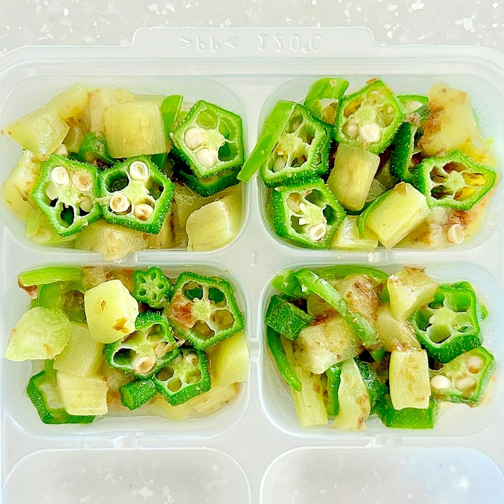 【離乳食後期】夏野菜の煮浸し