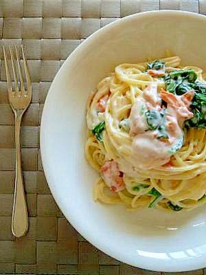 レンジde簡単ホワイトソース 鮭のクリームパスタ レシピ 作り方 By Kottsu Y 楽天レシピ レンジde簡単ホワイトソース 鮭のクリームパスタ レシピ 作り方 By Kottsu Y 楽天レシピ