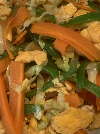 炒り卵と野菜の炒め物
