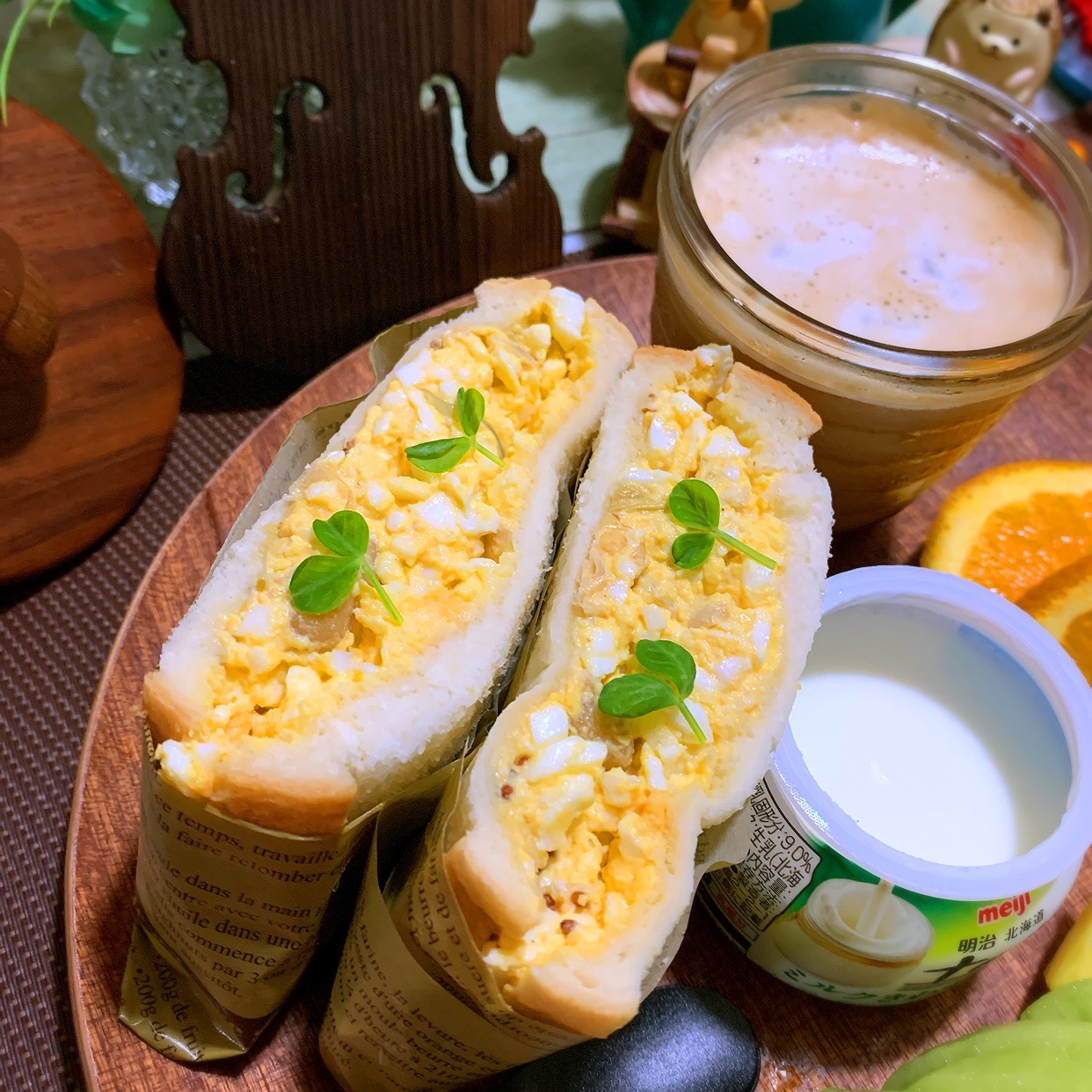 電子レンジdeお豆と酢玉ねぎのふわふわ卵サンド