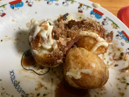 たこ焼き器で簡単♪余ったクリームチーズでいも餅