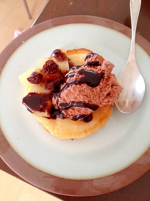 りんごソテー添えチョコアイスパンケーキ レシピ 作り方 By とっこ 楽天レシピ りんごソテー添えチョコアイスパンケーキ レシピ 作り方 By とっこ 楽天レシピ