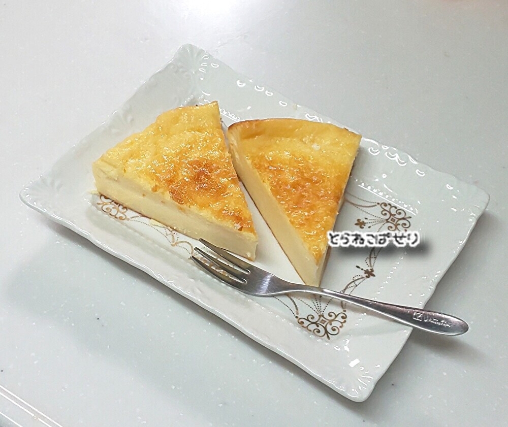 砂糖控えめ✨簡単 バスク風チーズケーキ