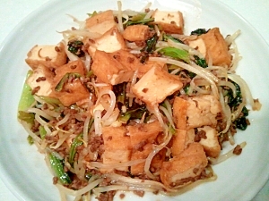 もやしでかさまし ひき肉と厚揚げのオイスター炒め レシピ 作り方 By エブ0118 楽天レシピ もやしでかさまし ひき肉と厚揚げのオイスター炒め レシピ 作り方 By エブ0118 楽天レシピ