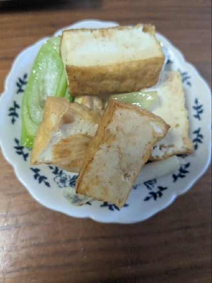 厚揚げと長ねぎ炒め