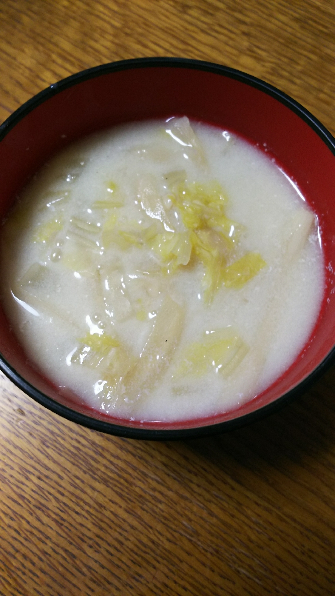 白菜とごぼうの豆乳スープ