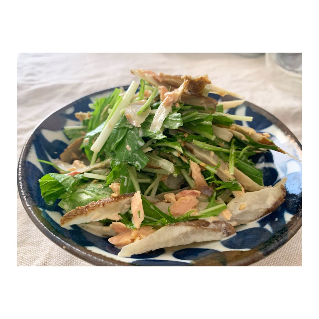 ごぼうと水菜のサラダ