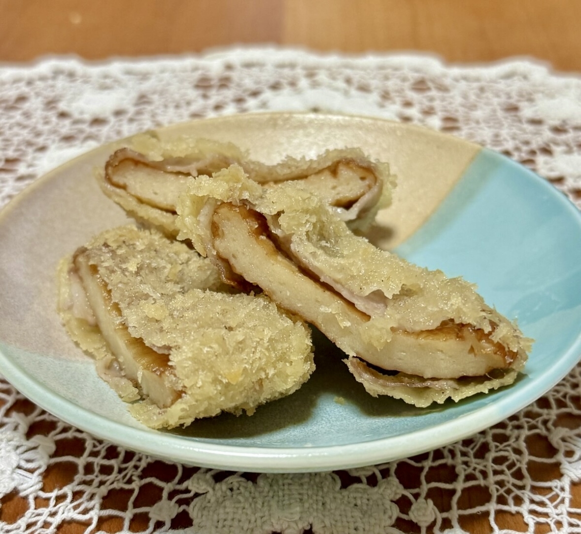 お弁当のおかず！平天の☆肉巻きフライ