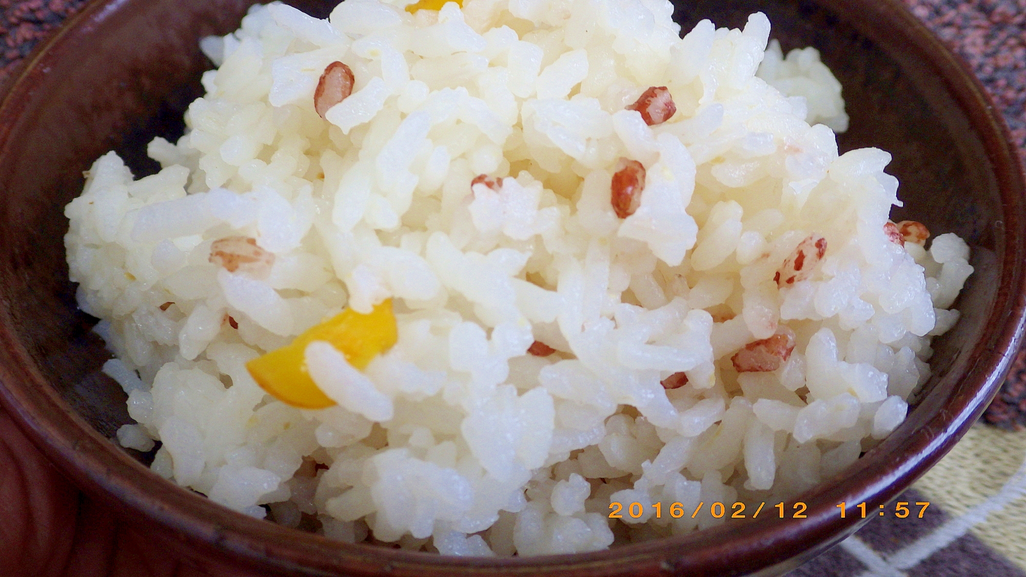 赤米とベビーキャロットの炊込みご飯
