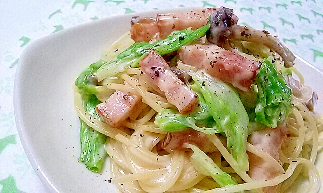 春キャベツと厚切りベーコンのクリームパスタ レシピ 作り方 By Yuuuug 楽天レシピ 春キャベツと厚切りベーコンのクリームパスタ レシピ 作り方 By Yuuuug 楽天レシピ