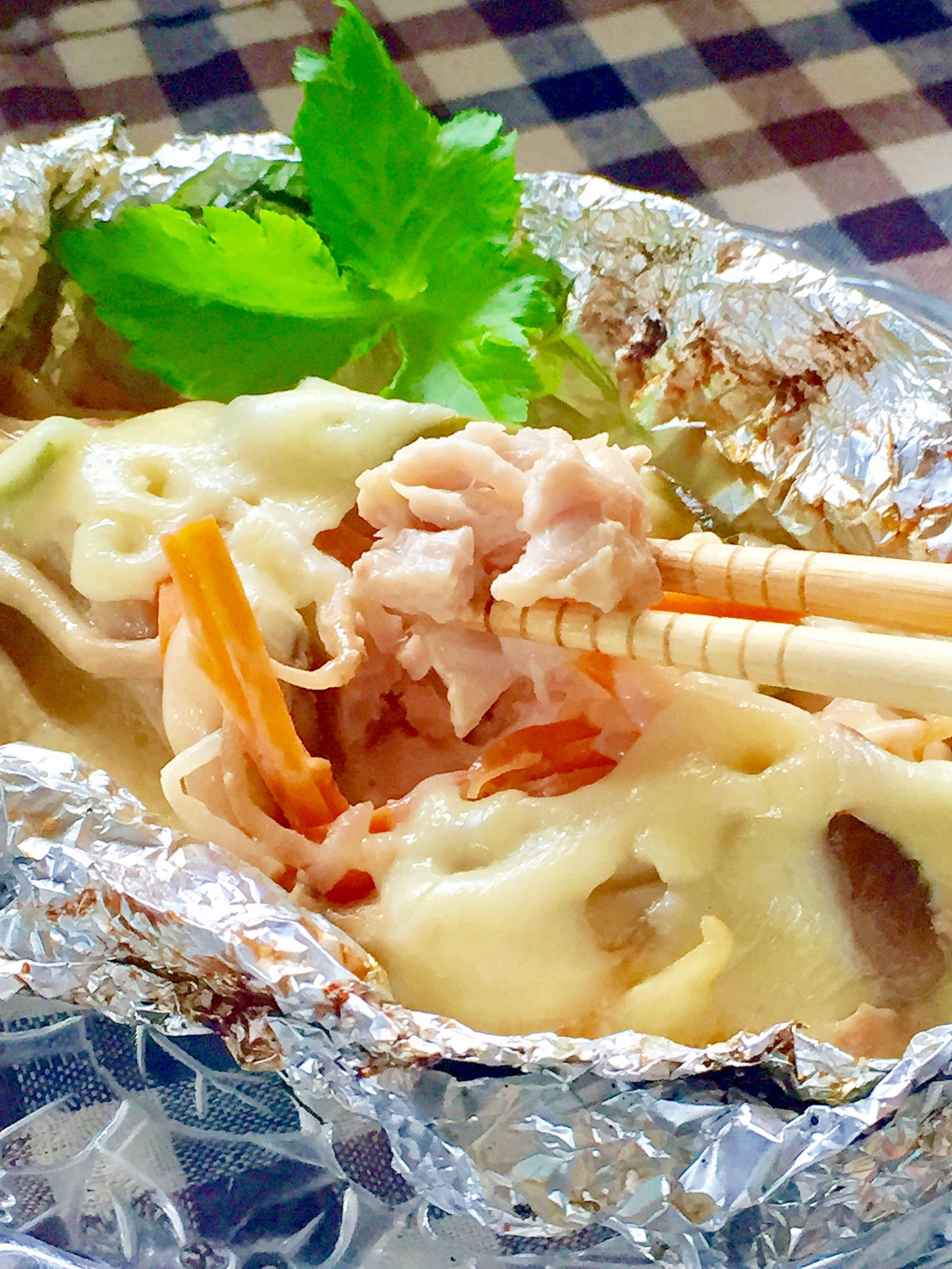 簡単♫鮭の味噌マヨチーズホイル焼き