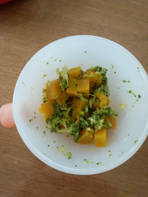 離乳食 後期 かぼちゃのブロッコリー和え レシピ 作り方 By Koko0730 楽天レシピ