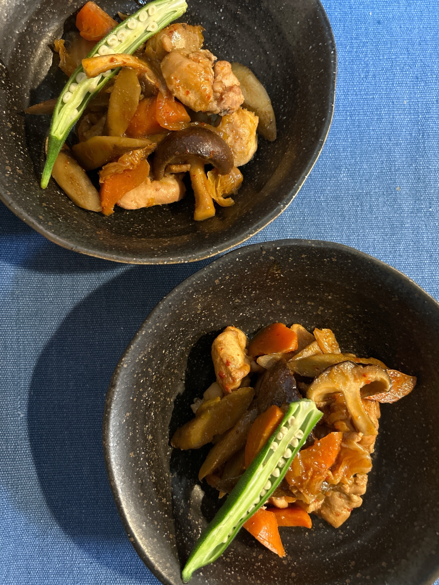 鶏とごぼうの煮物 キムチ入り