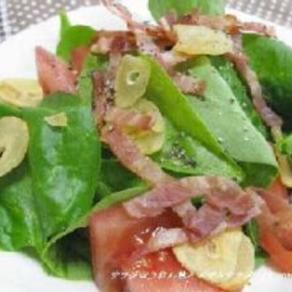 ほうれん草とトマト ベーコンサラダ レシピ 作り方 By はなまる子 楽天レシピ ほうれん草とトマト ベーコンサラダ レシピ 作り方 By はなまる子 楽天レシピ