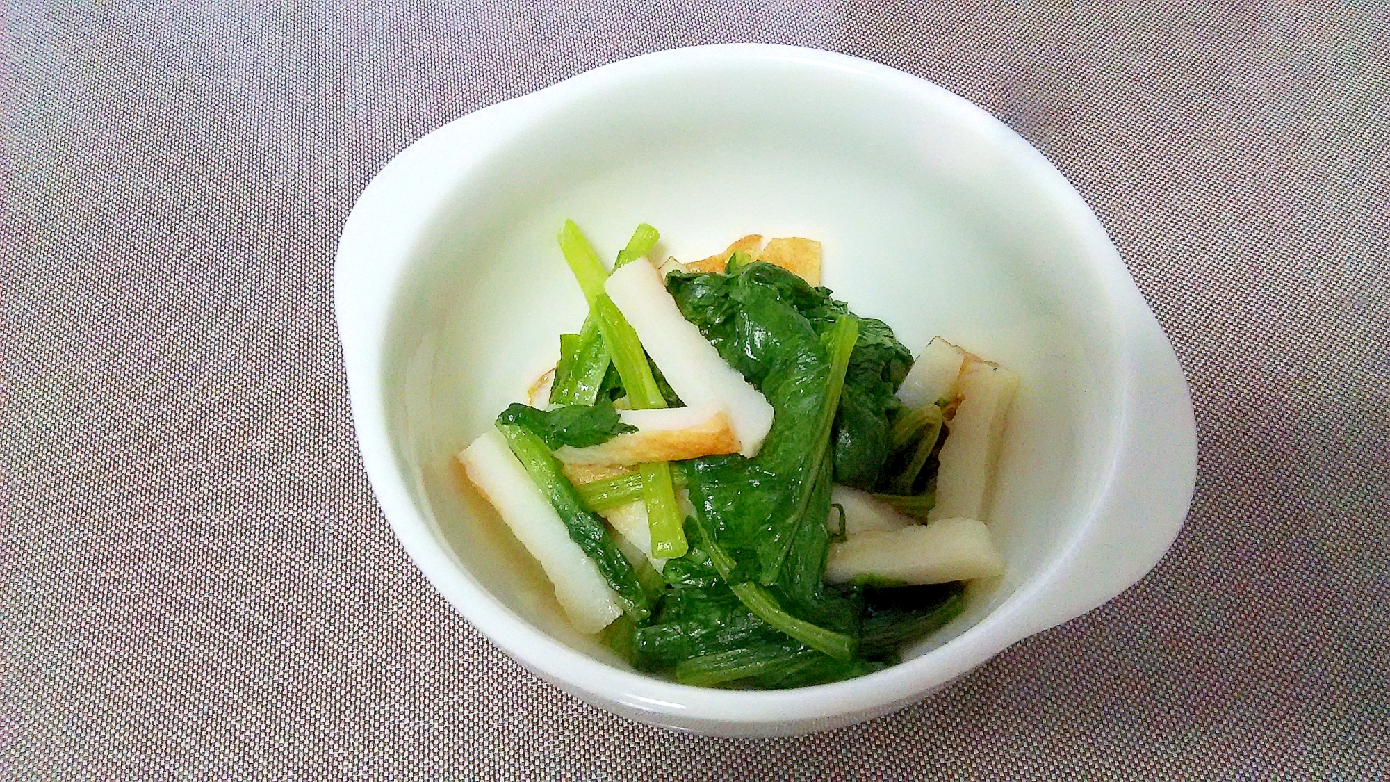 小松菜とちくわのレンジ白だし煮 レシピ 作り方 By Aoi 楽天レシピ