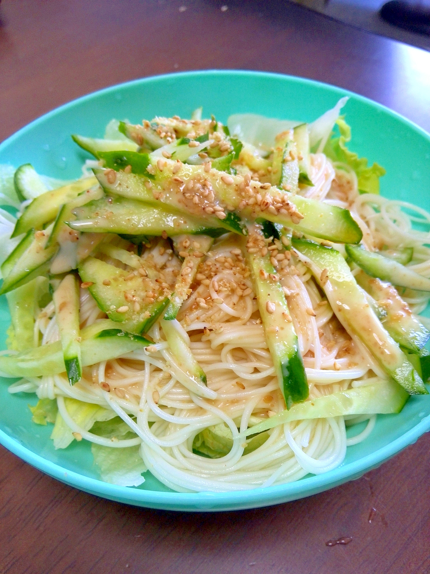 簡単　冷やし中華風そうめん