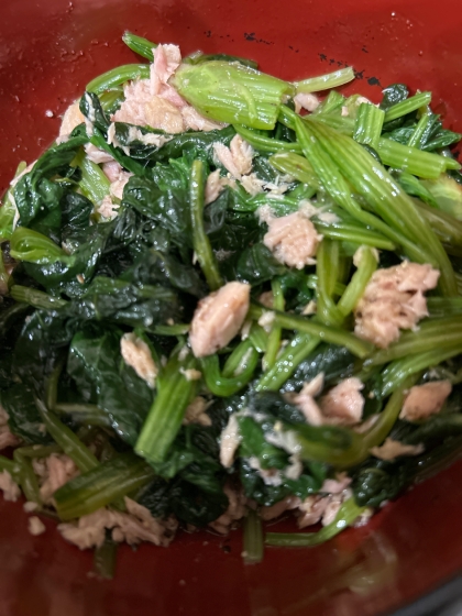 電子レンジで☆ほうれん草とツナの和え物