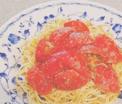 簡単トマトの冷製パスタ