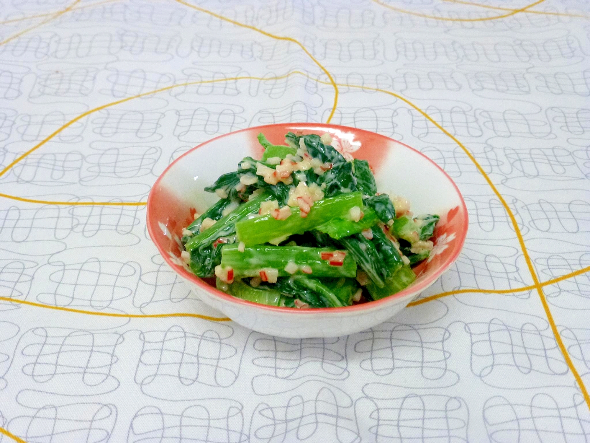 小松菜のカニマヨ和え(わさび風味)