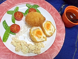 卵をメインディッシュにして節約、冷凍卵のフライ