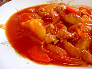 鶏モモ肉と野菜のトマト煮込み
