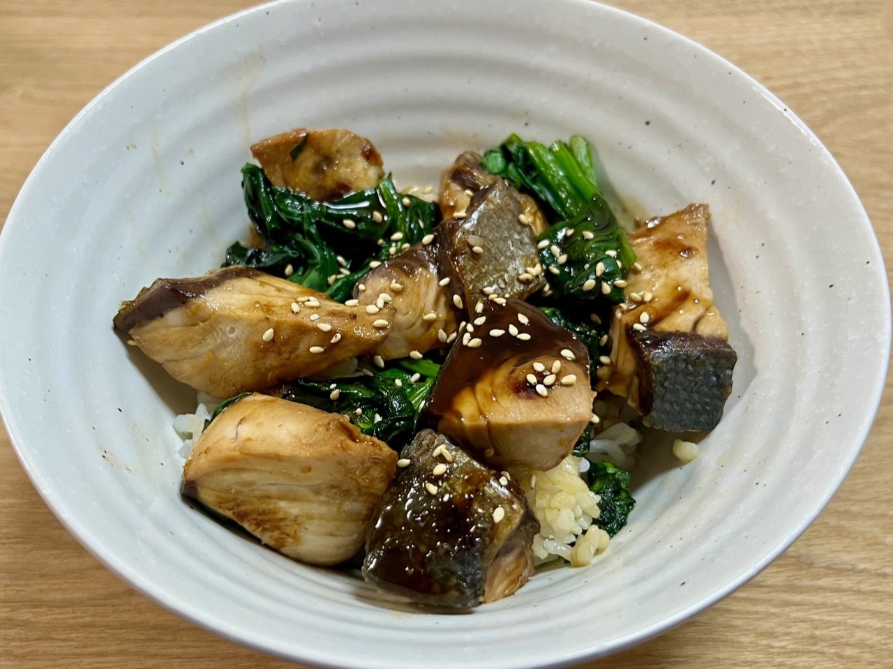 ぶりの照り焼き丼