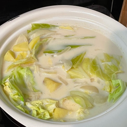 冬にぴったり！ほっこり豆乳白菜スープ