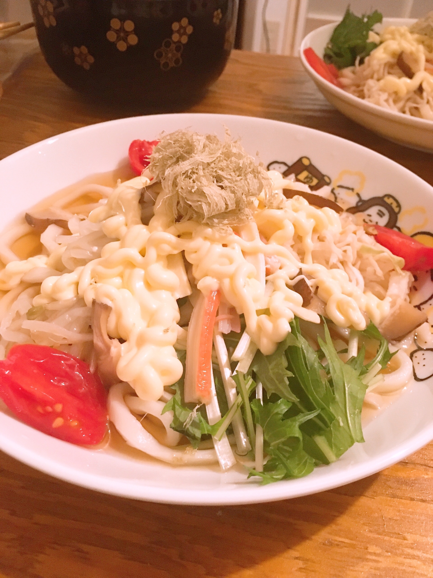 和風切り干しとろ昆サラダうどん