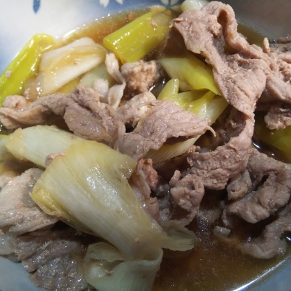 葱と豚バラ肉の簡単煮