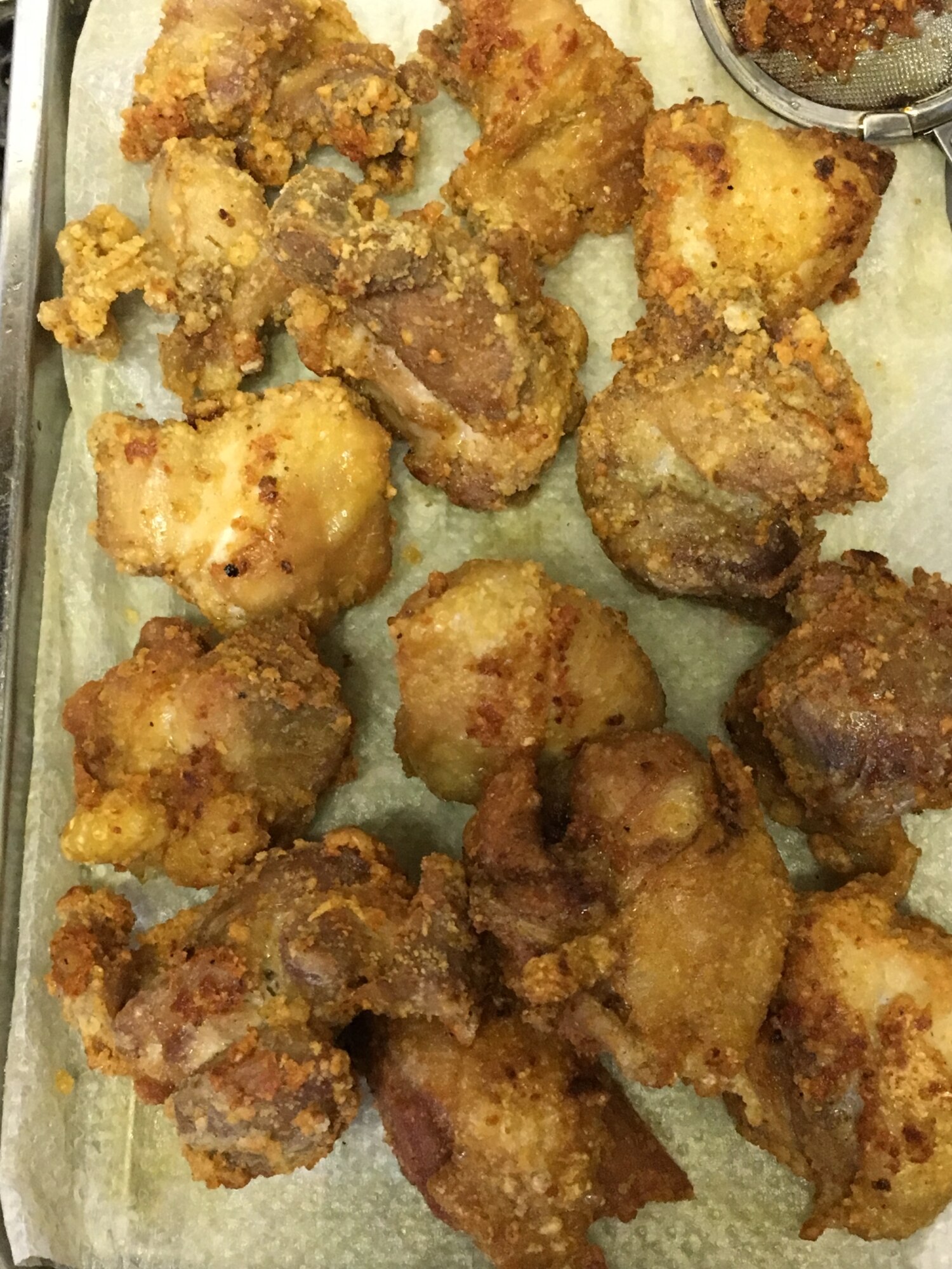 アーモンドプードルで鶏もも肉の塩唐揚げ 低糖質 レシピ 作り方 By Faiten8 楽天レシピ