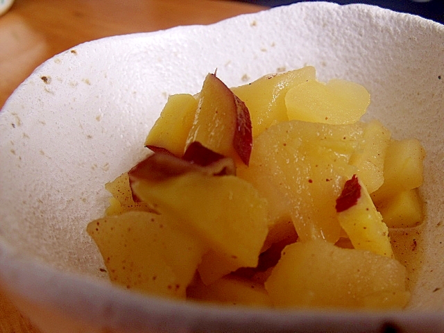 レンジで簡単！りんごとさつまいもの甘煮