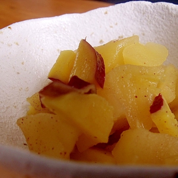 レンジで簡単 りんごとさつまいもの甘煮 レシピ 作り方 By 眠り姫まま 楽天レシピ レンジで簡単 りんごとさつまいもの甘煮 レシピ 作り方 By 眠り姫まま 楽天レシピ