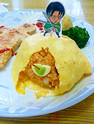 進撃の巨人 女型の巨人 オムライス レシピ 作り方 By Nana Po 楽天レシピ