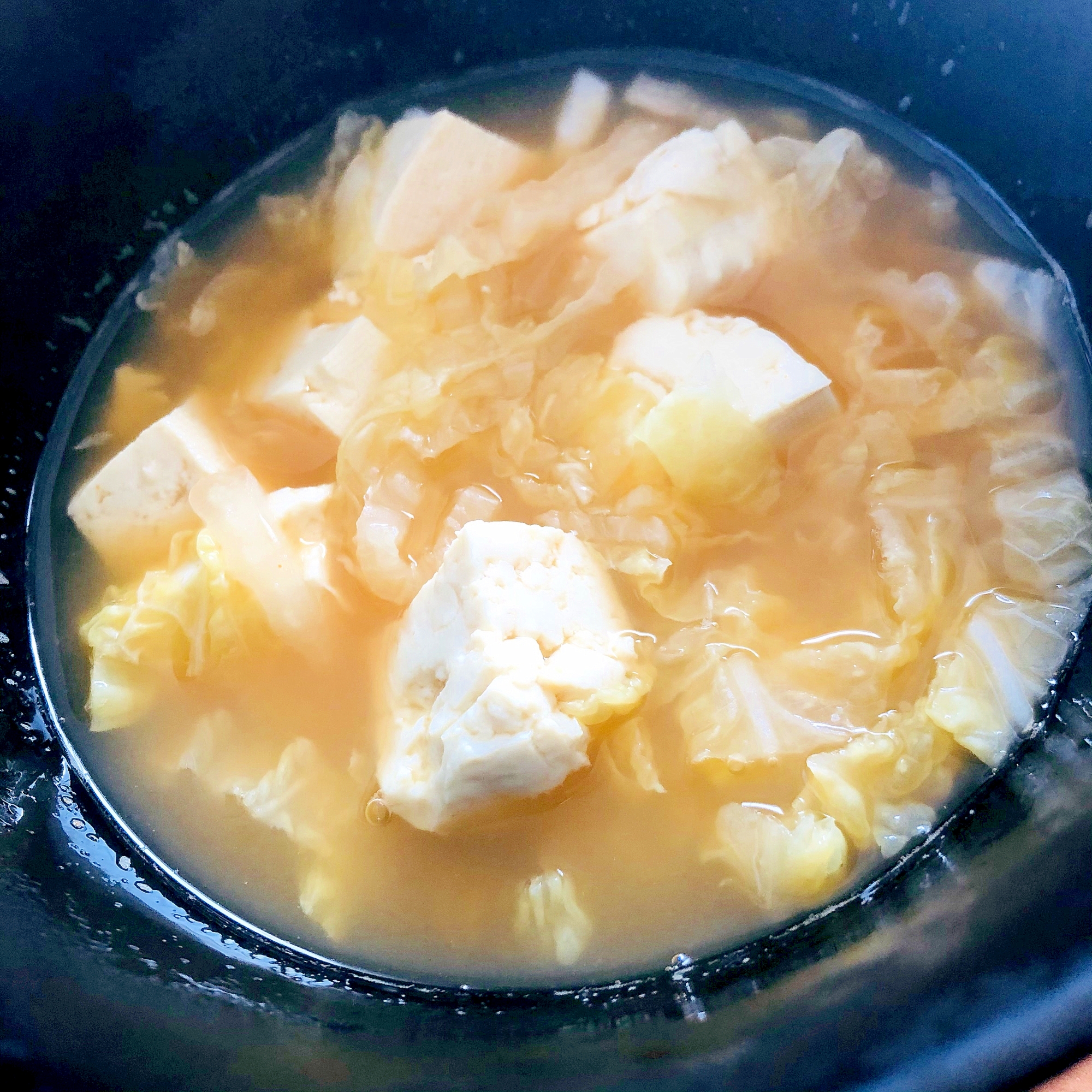 白菜と豆腐のキムチスープ