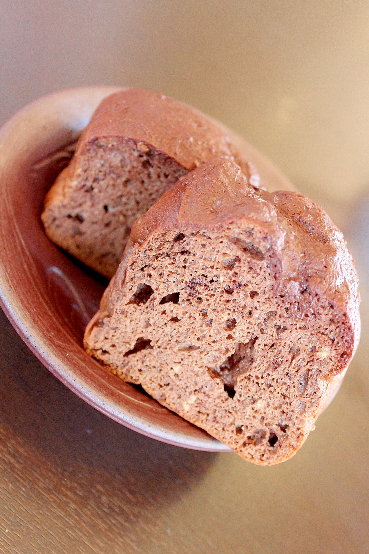 発酵要らず★パウンドケーキみたいなチョコブランパン