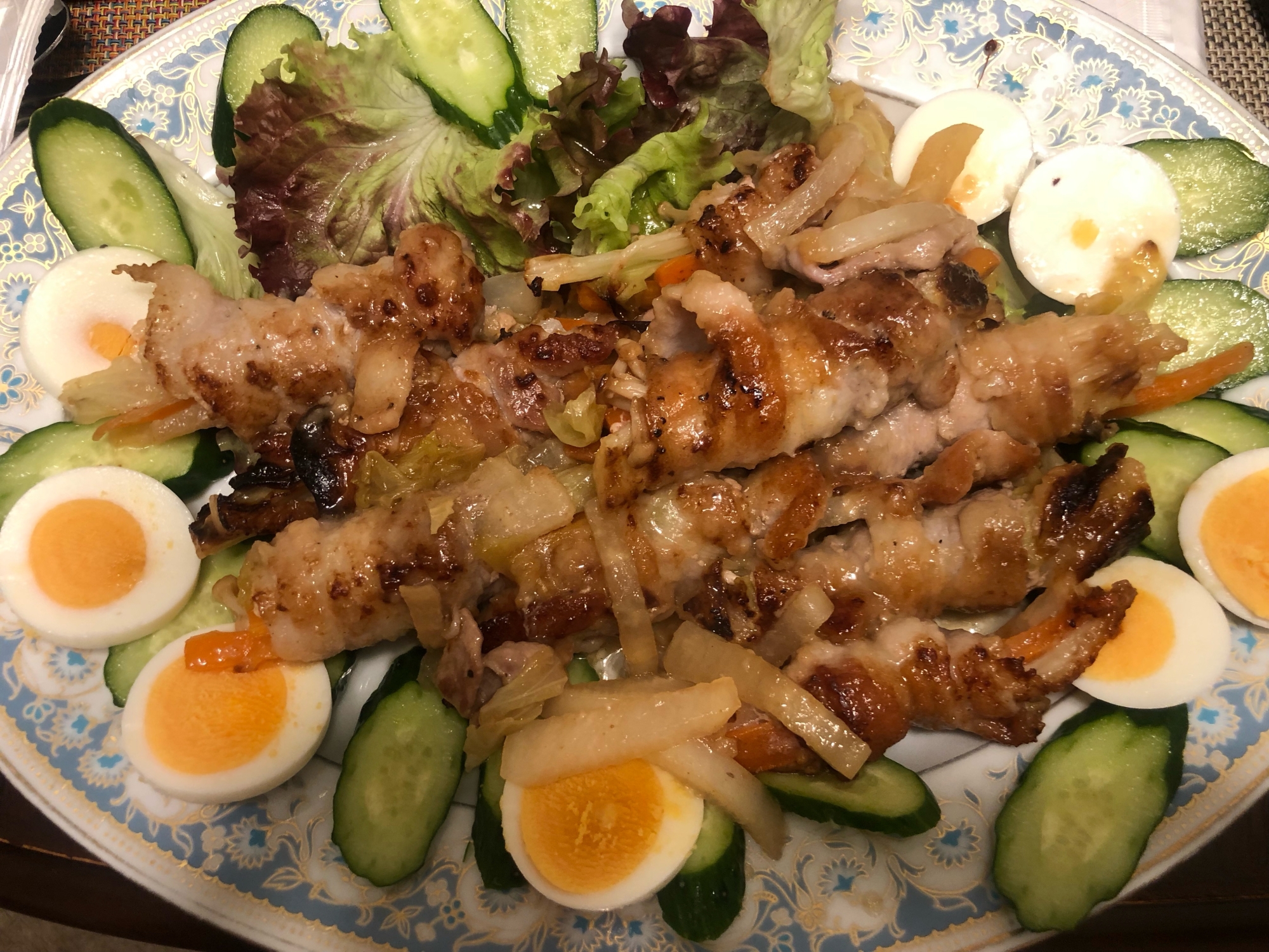 豚バラ肉の肉巻き。No.501