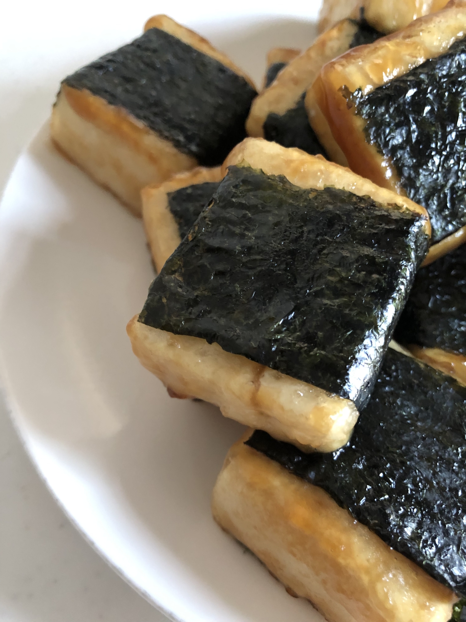 節約おかず　豆腐の磯辺焼き