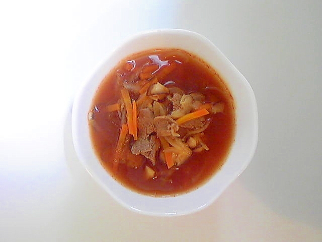 牛野菜のキムチスープ
